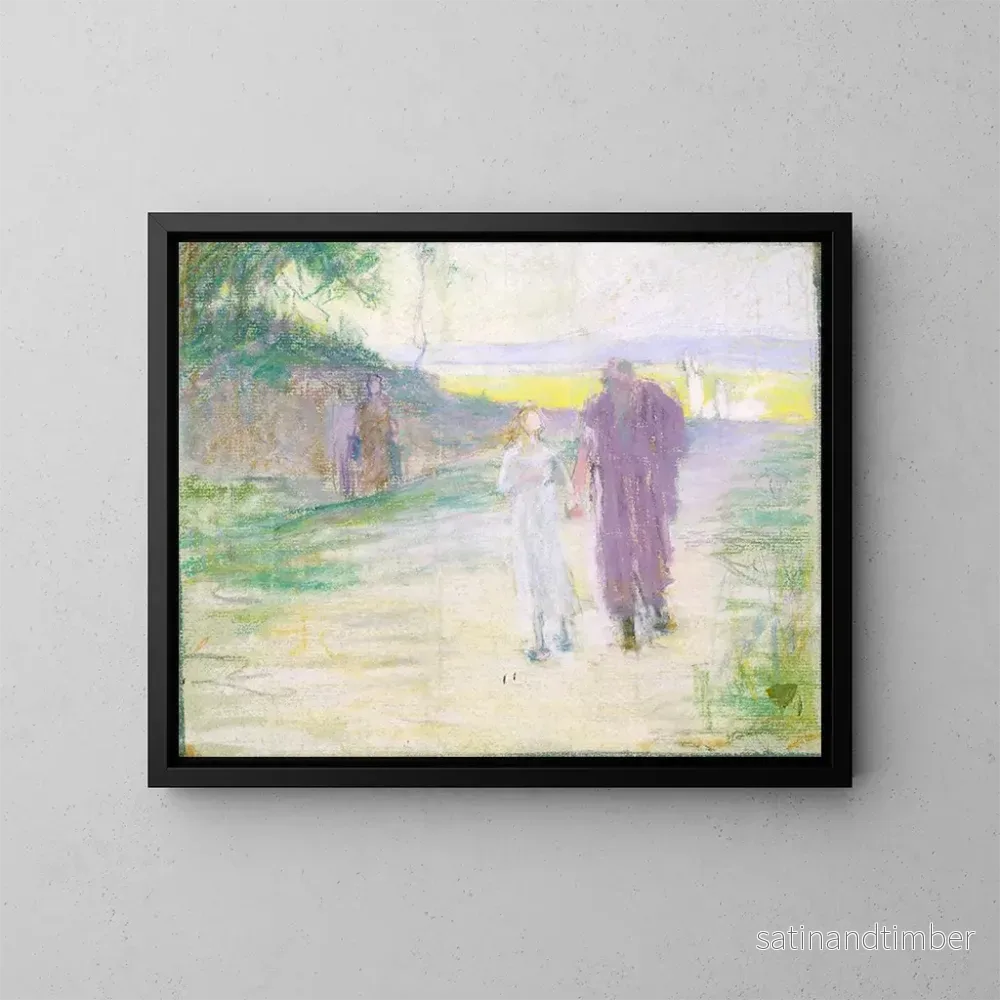 Reproduktion av målningen Studie för flygning i Egypten - Henry Ossawa Tanner