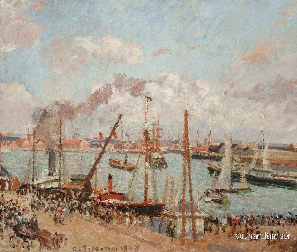 Reproduktion av målningen L'Anse des Pilotes, eftermiddagssol, Le Havre - Camille Pissarro - Bild 2