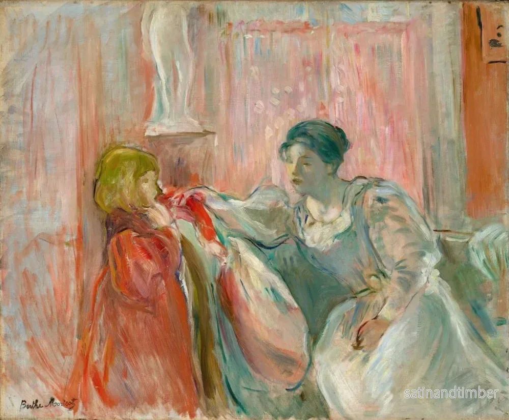 Reproduktion av målningen av ung kvinna och barn - Berthe Morisot - Bild 2