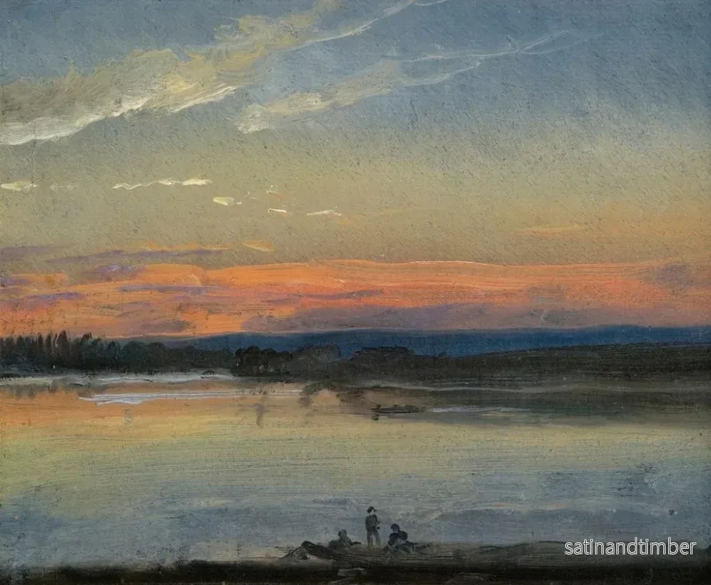 Reproduktion av målningen L'Elbe au crépuscule - Johan Christian Dahl - Bild 2