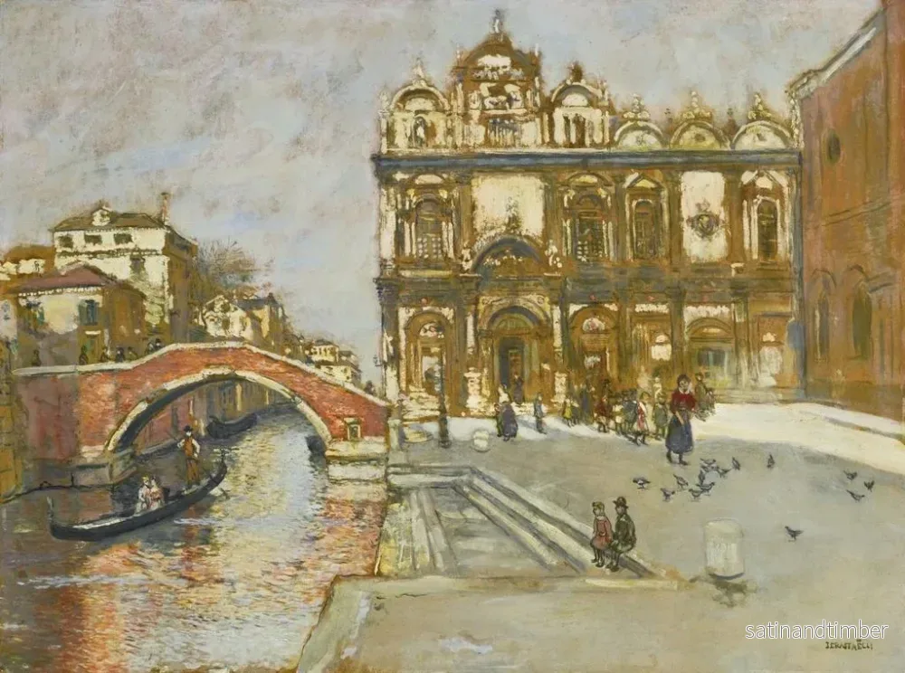 Reproduktion av målningen Campo San Giovanni e Paolo, Venedig - Jean François Raffaëlli - Bild 2