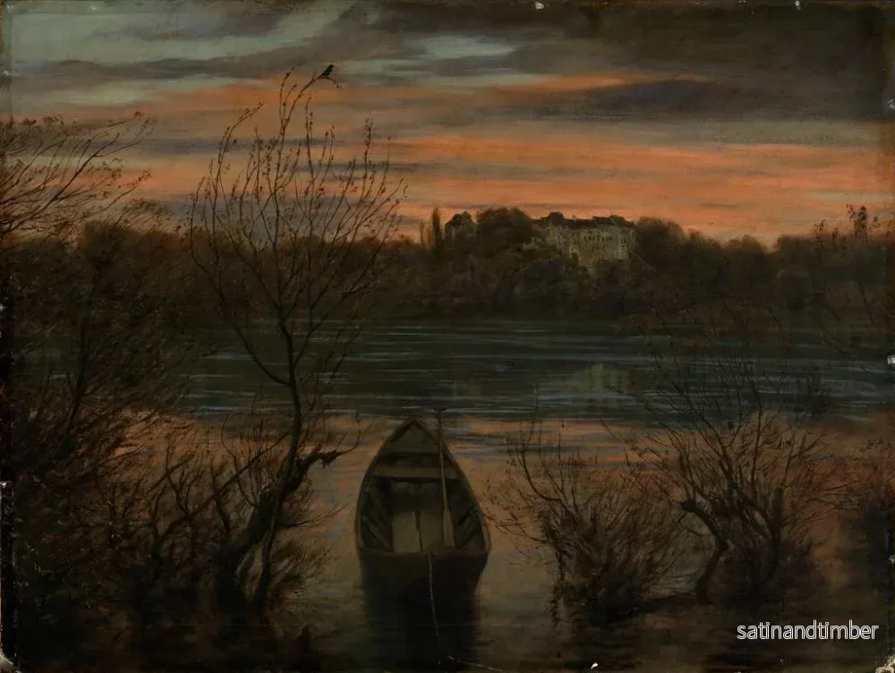 Reproduktion av målningen Bateau solitaire - Hans Thoma - Bild 2