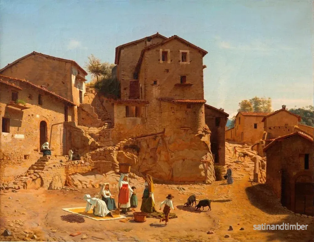 Reproduktion av målningen Rue à Gerano dans les collines sabines - Frederik Vermehren - Bild 2