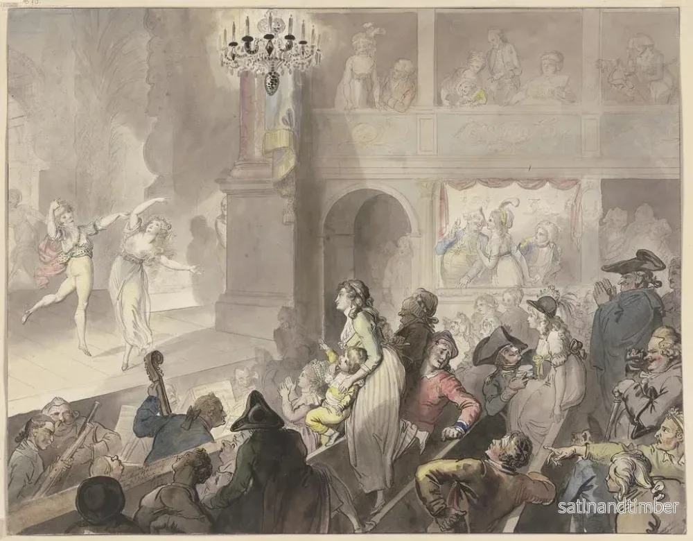 Reproduktion av målningen Offentlig målning av teater under en balettföreställning - Johann Heinrich Ramberg - Bild 2
