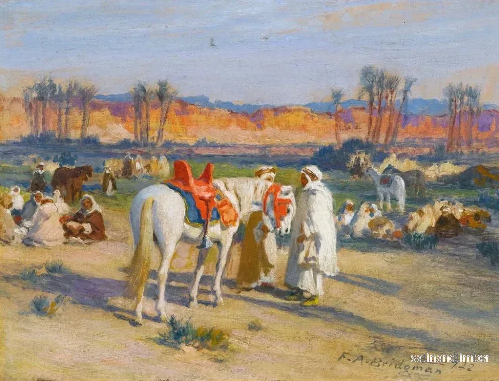 Reproduktion av målningen Stopp i öknen - Frederick Arthur Bridgman - Bild 2