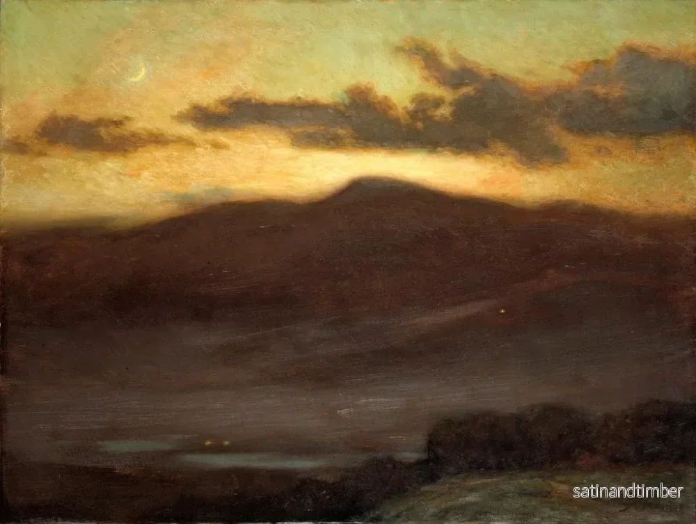 Reproduktion av målningen av solnedgång över Mount McIntyre - James Henry Moser - Bild 2