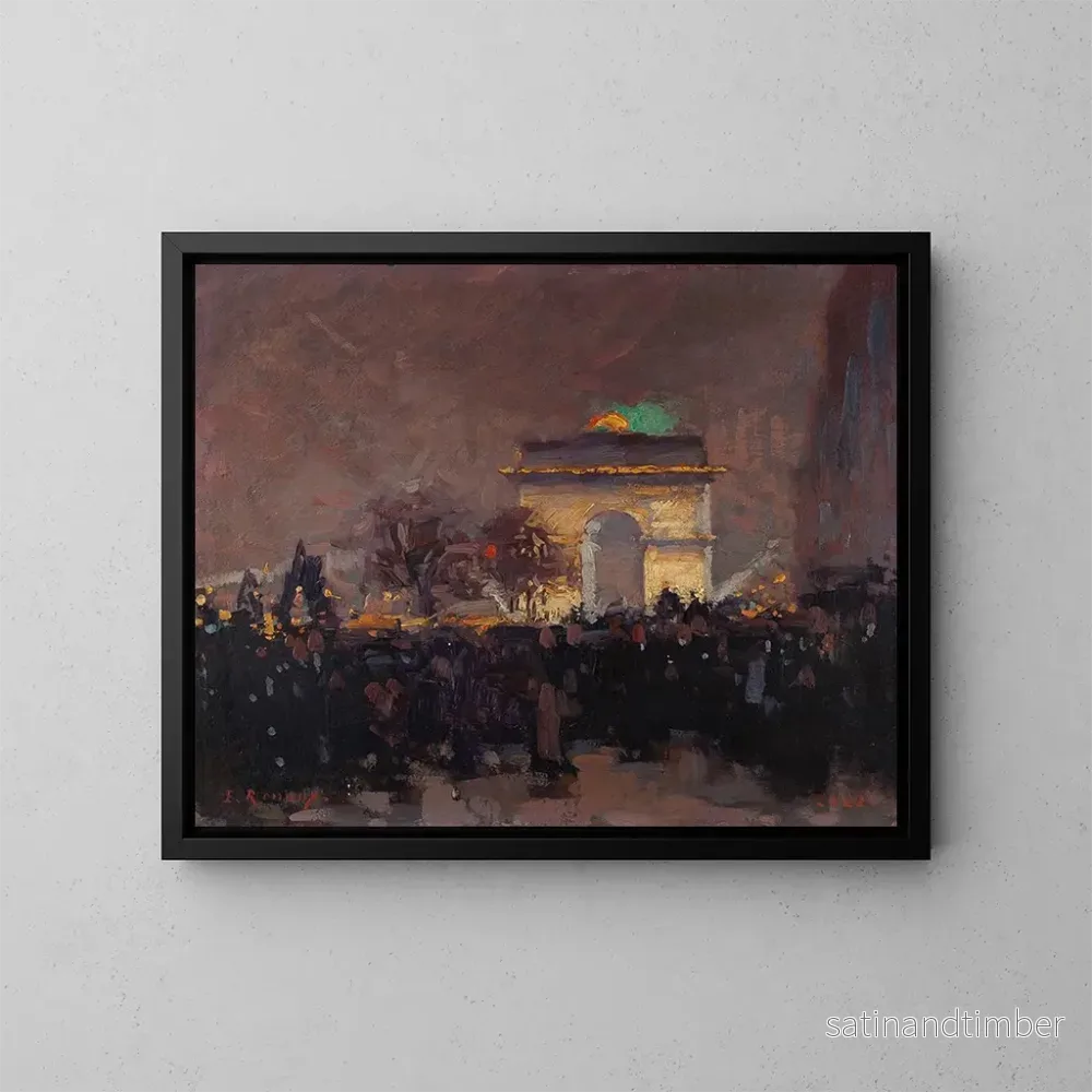 Reproduktion av målningen 11 november 1920 Installation av askan från den okända soldaten under Triumfbågen vid Étoile – Ernest Jules Renoux Reproduktion av målningen 11 november 1920 Installation av askan från den okända soldaten under Triumfbågen vid Étoile – Ernest Jules Renoux
