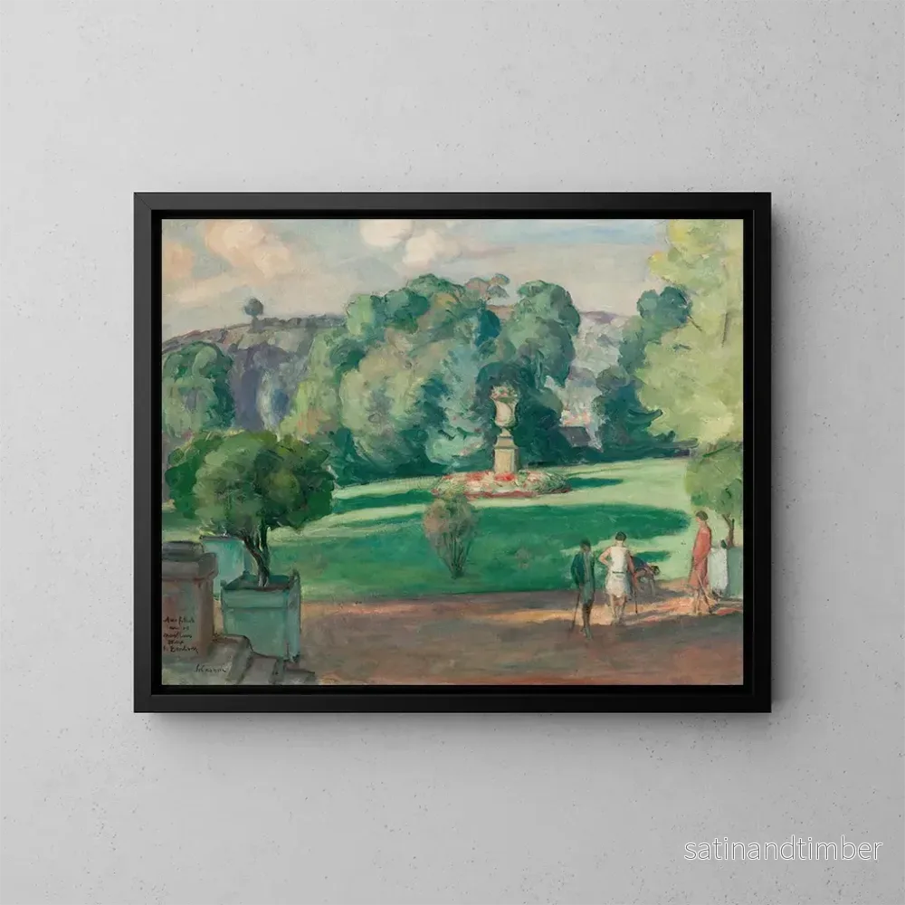 Reproduktion av målningen av cricketspelare i en park - Henri Lebasque