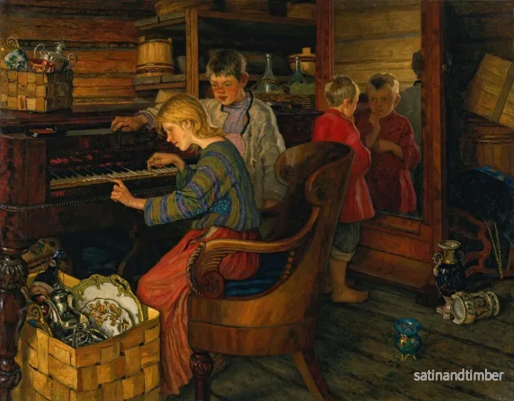 Reproduktion av målningen Barn vid piano - Nikolai Bogdanov-Belsky - Bild 2