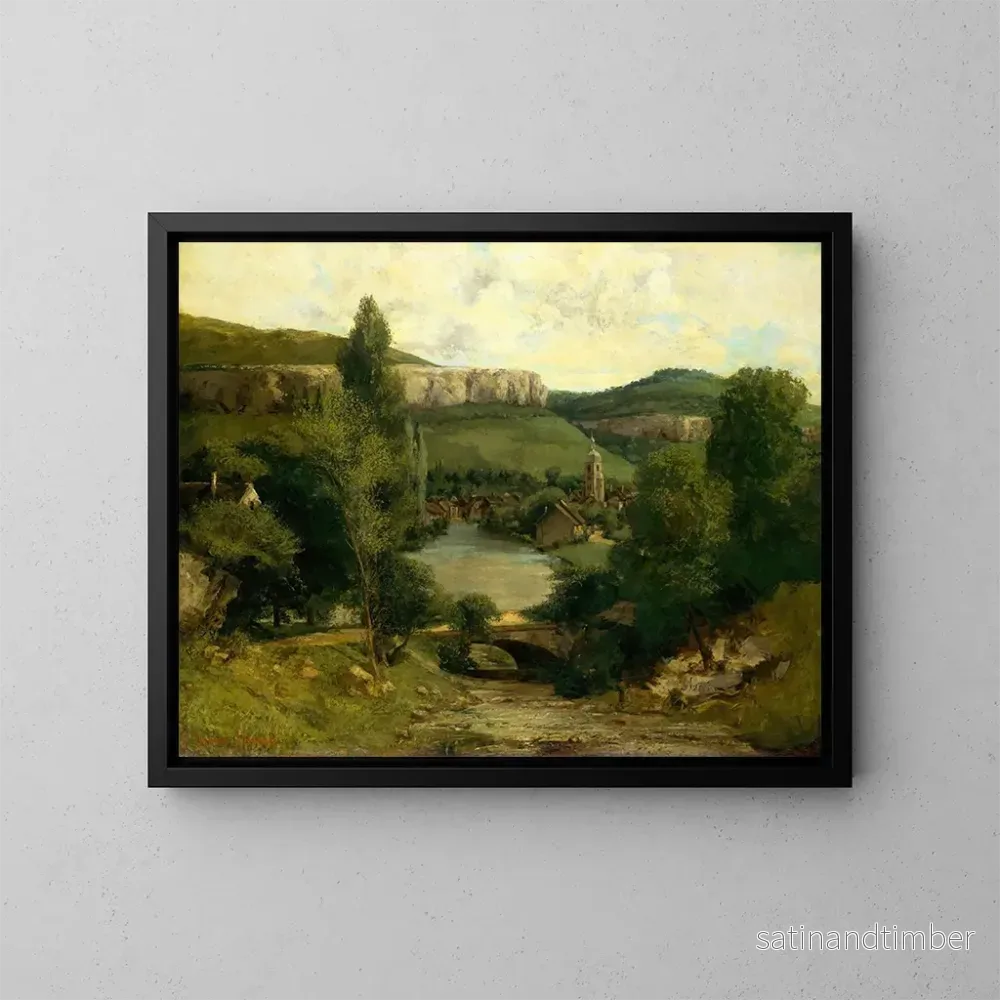 Reproduktion av målningen Vue d'Ornans - Gustave Courbet