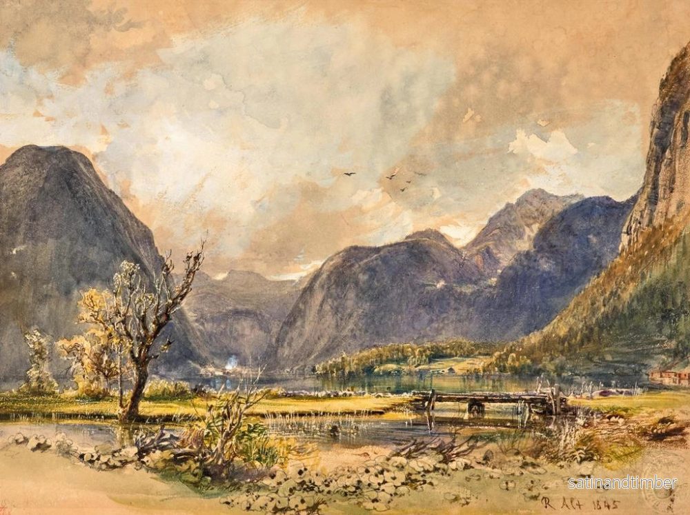 Reproduktion av målningen av Hallstätter See - Rudolf von Alt - Bild 2