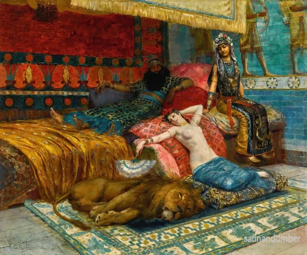 Reproduktion av målningen Moments d'inactivité - Georges Antoine Rochegrosse - Bild 2