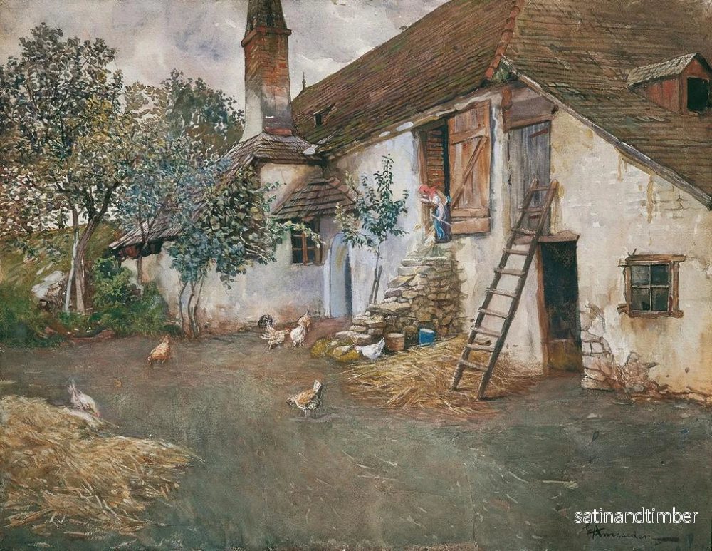 Reproduktion av målningen Ferme en Basse-Autriche - Eduard Ameseder - Bild 2