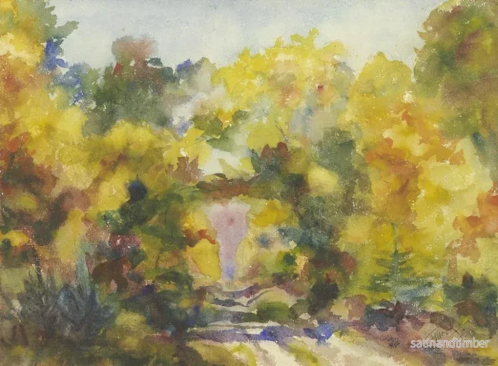 Reproduktion av målningen Sentier forestier - Friedrich Mook - Bild 2
