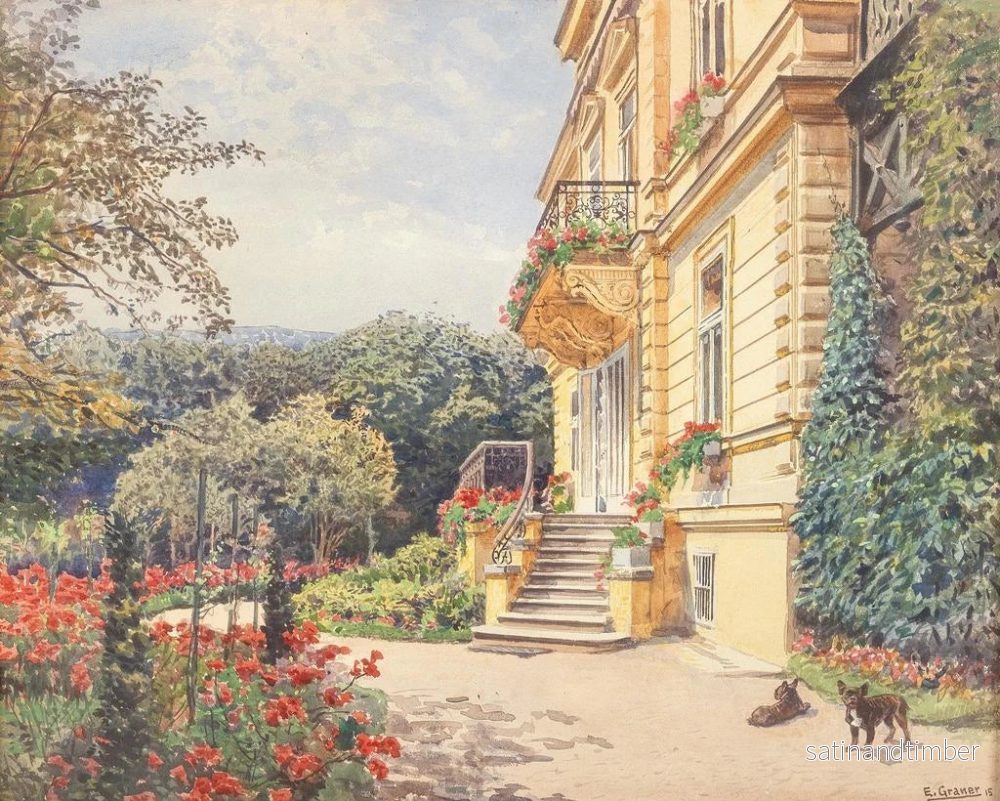 Reproduktion av målningen Villa dans un jardin soigné - Ernst Graner - Bild 2
