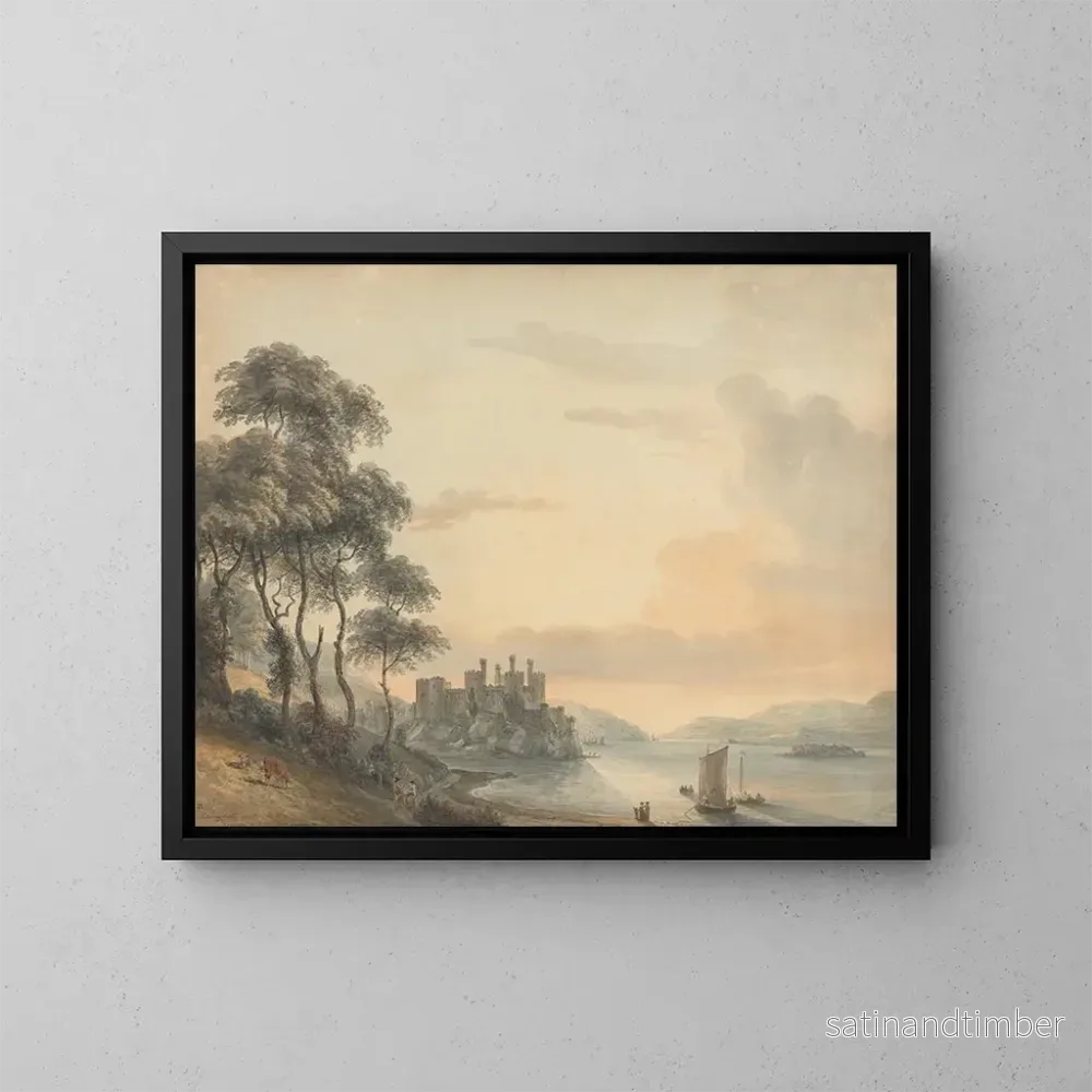 Reproduktion av målningen Château de Conway - Paul Sandby