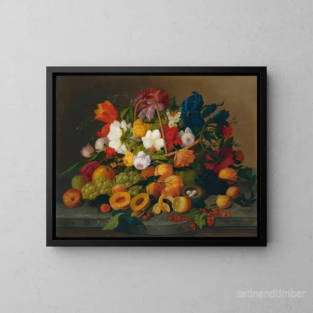 Reproduktion av målningen Frukt och blommor - Severin Roesen