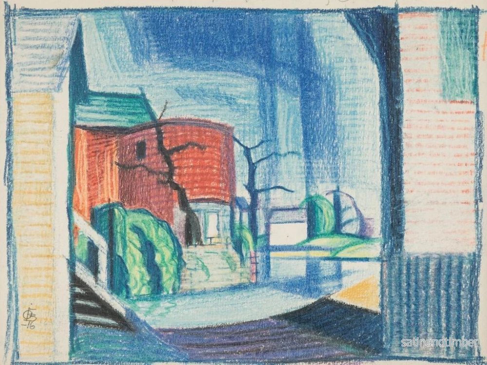 Reproduktion av målningen Studie för Canal Rockaway-hamnen - Oscar Bluemner - Bild 2