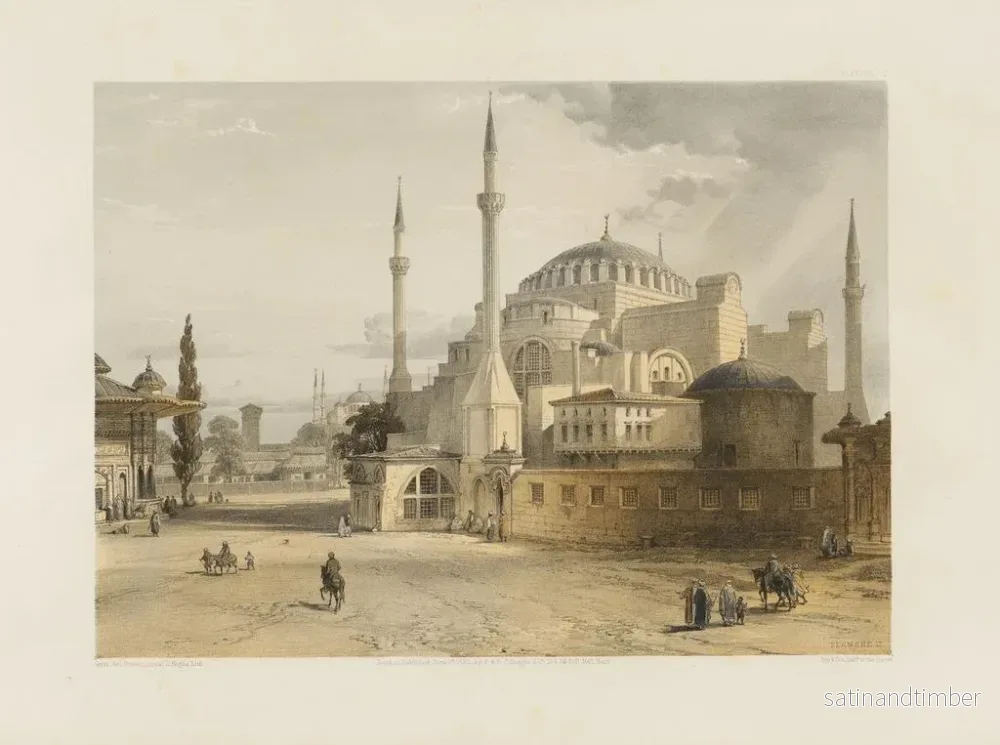 Reproduktion av målningen av den nyligen restaurerade Hagia Sophia i Konstantinopel på order av Hans Majestät sultan Abdul-Medjid nr 17 - Gaspare Fossati - Bild 2