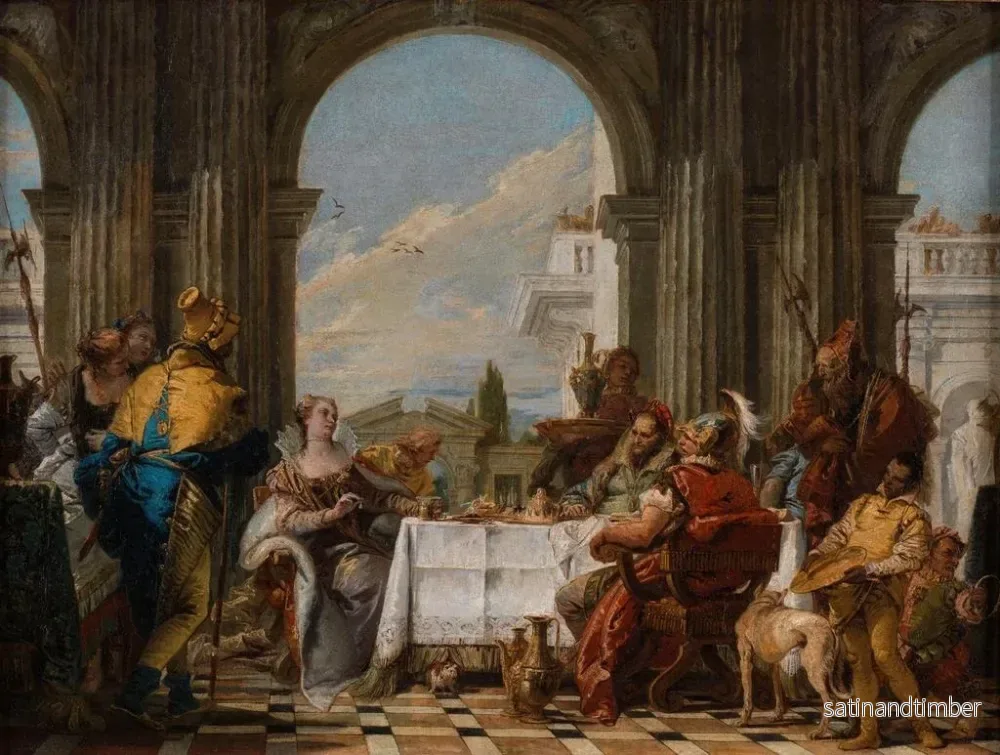 Reproduktion av målningen Le Banquet de Cléopâtre - Giovanni Battista Tiepolo - Bild 2
