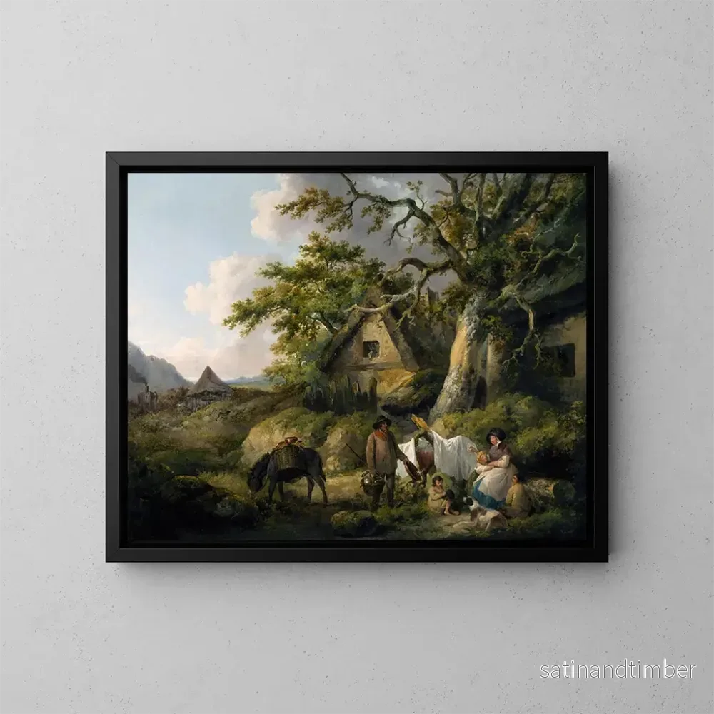 Reproduktion av målningen Vue à Enderby, Leicestershire - George Morland