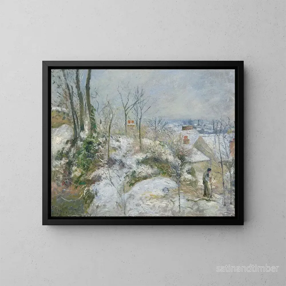 Reproduktion av målningen Kanin i ett gryt under snön i Pontoise - Camille Pissarro