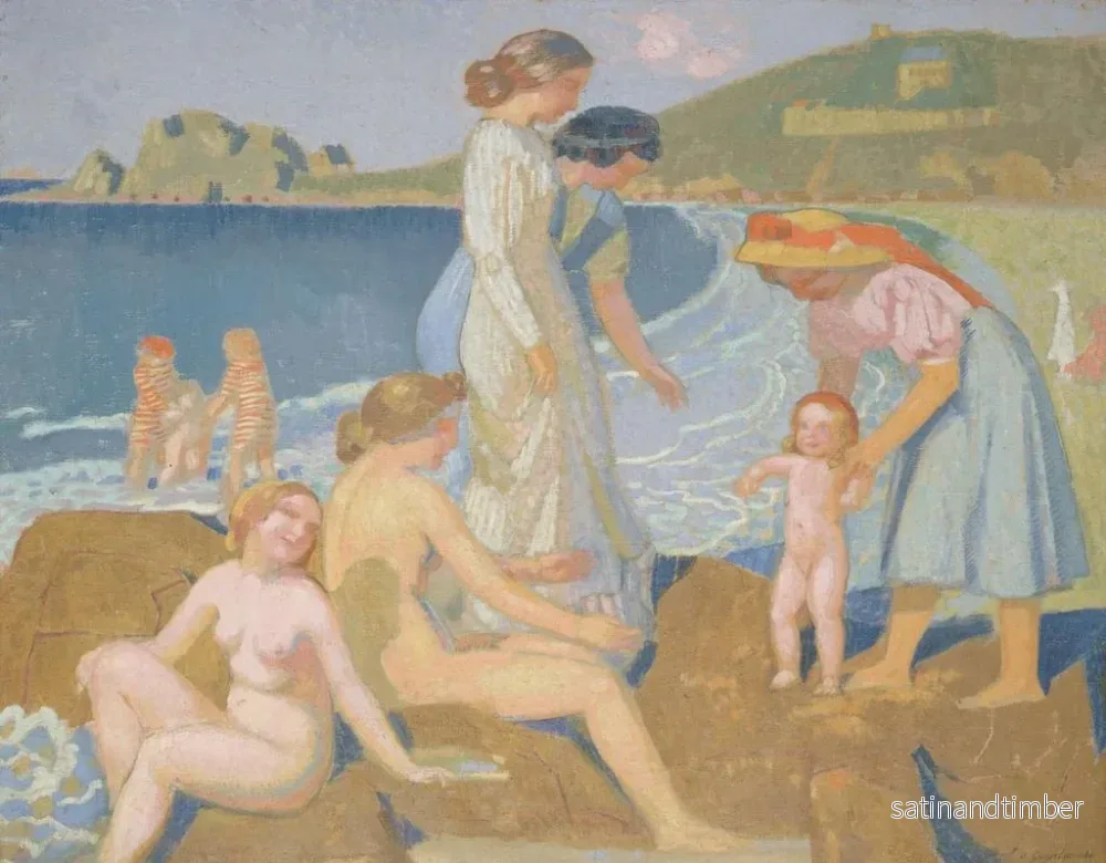 Reproduktion av målningen av badande kvinnor i Perros-Guirec - Maurice Denis - Bild 2