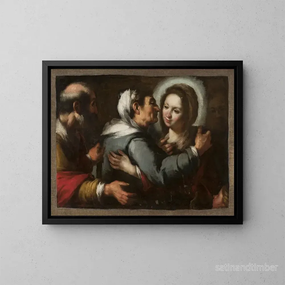 Reproduktion av målningen Visitation - Bernardo Strozzi