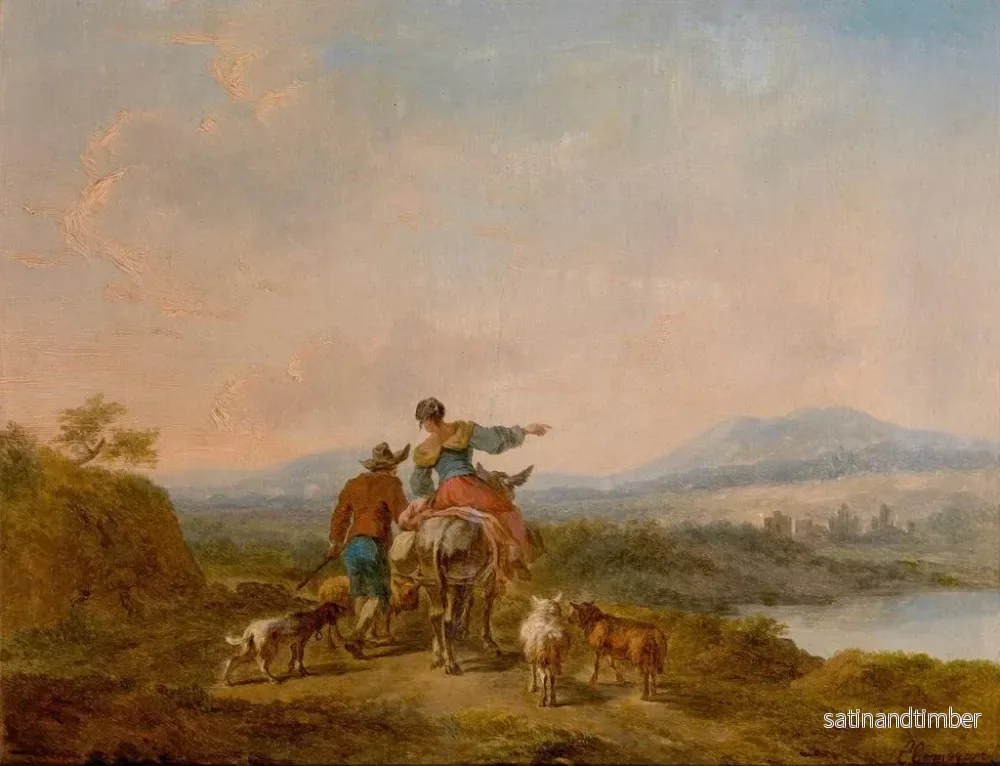 Reproduktion av målningen Landskap med figurer - Balthasar Paul Ommeganck - Bild 2