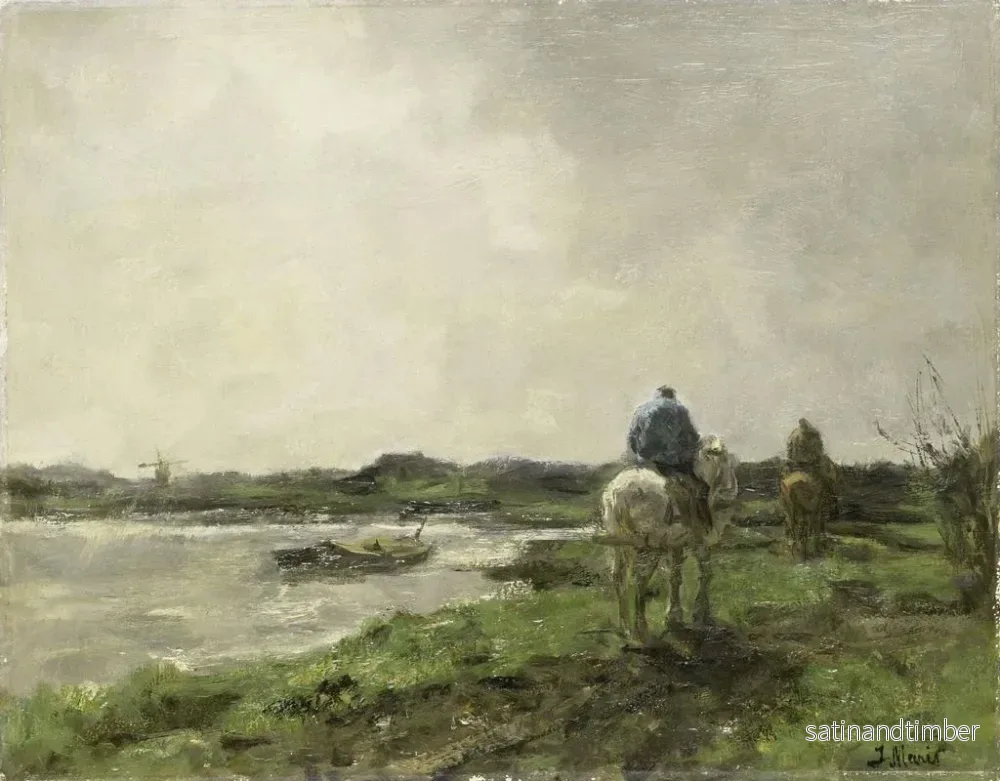 Reproduktion av målningen Chemin de halage - Jacob Maris - Bild 2