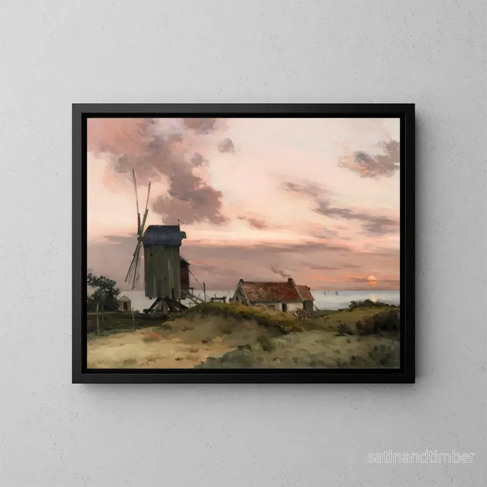 Reproduktion av målningen Moulin sur une plage - Jean-Charles Cazin