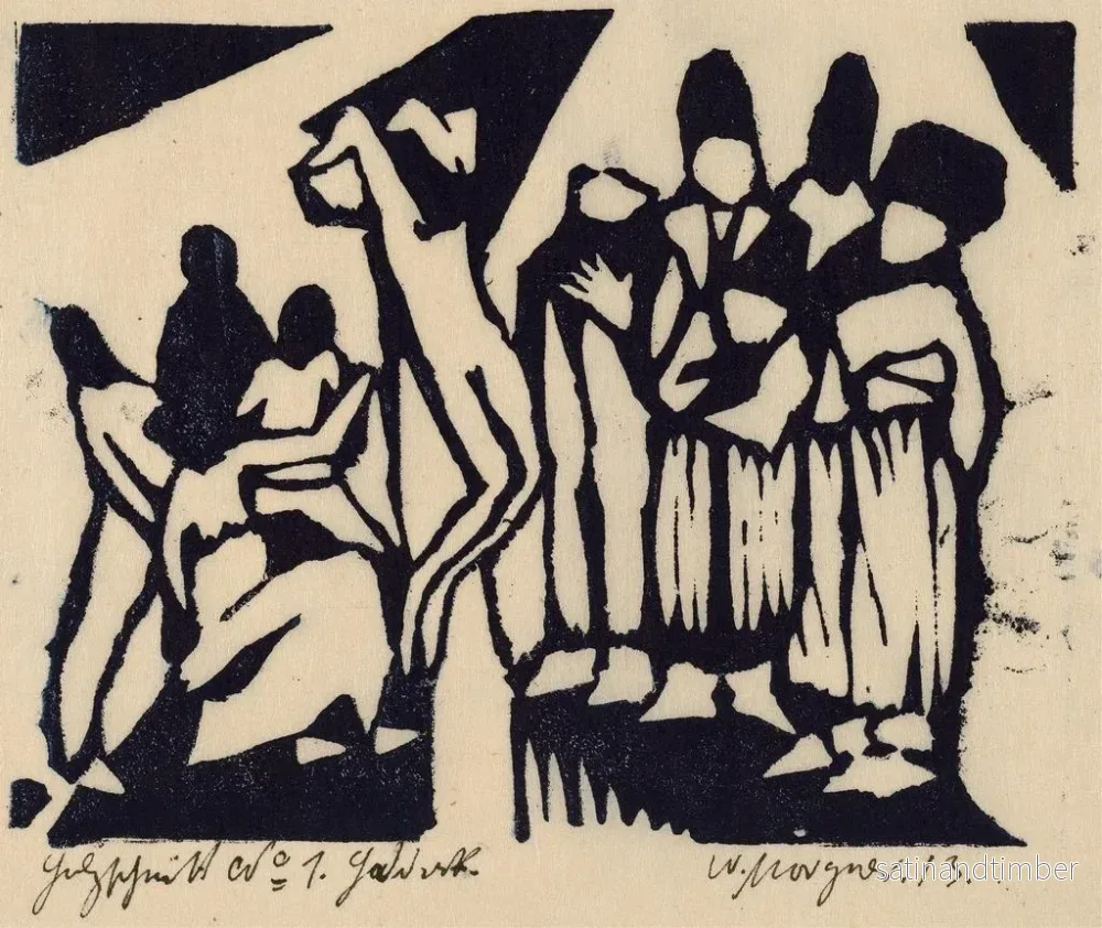Reproduktion av målningen Crucifixion I - Wilhelm Morgner - Bild 2