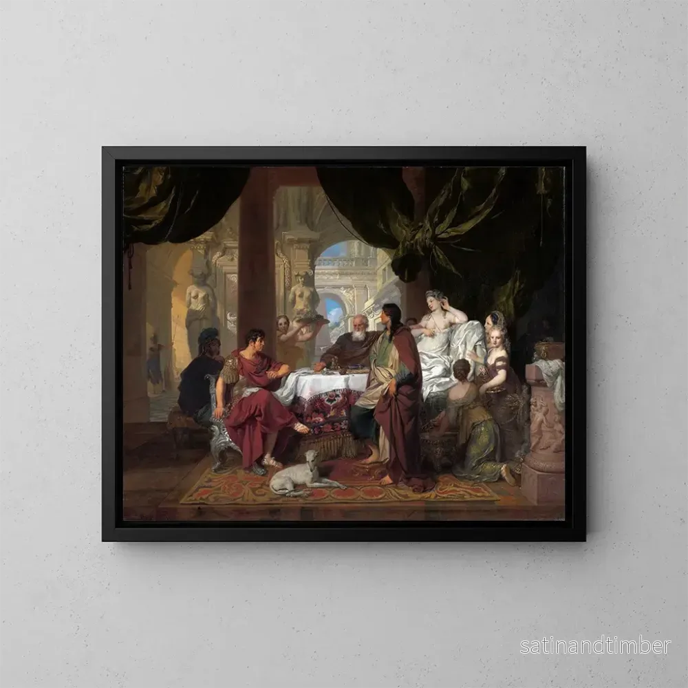 Reproduktion av målningen Le banquet de Cléopâtre - Gerard de Lairesse