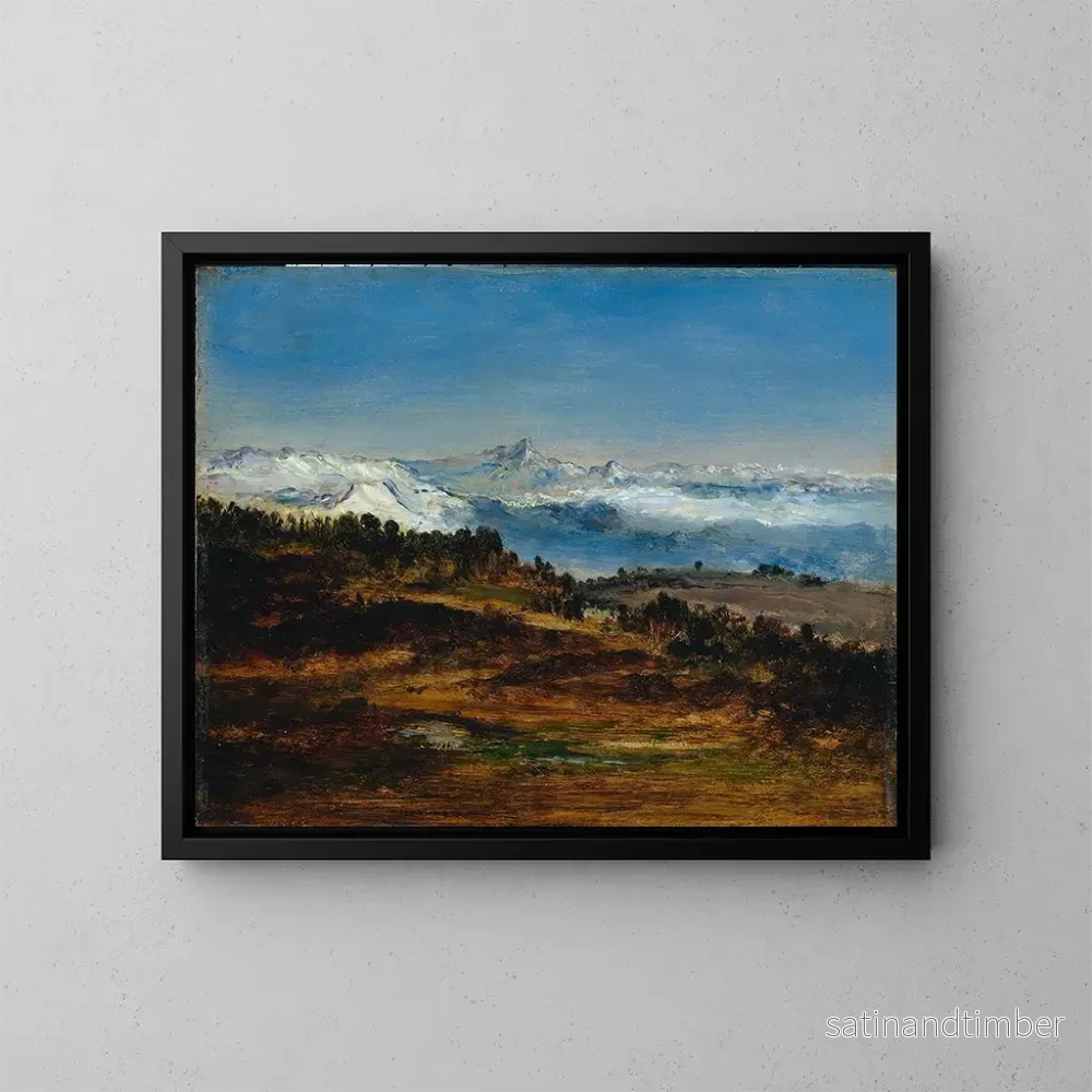 Reproduktion av målningen Les Pyrénées, le Pic du Midi de Bigorre - Narcisse Virgile Diaz de la Peña