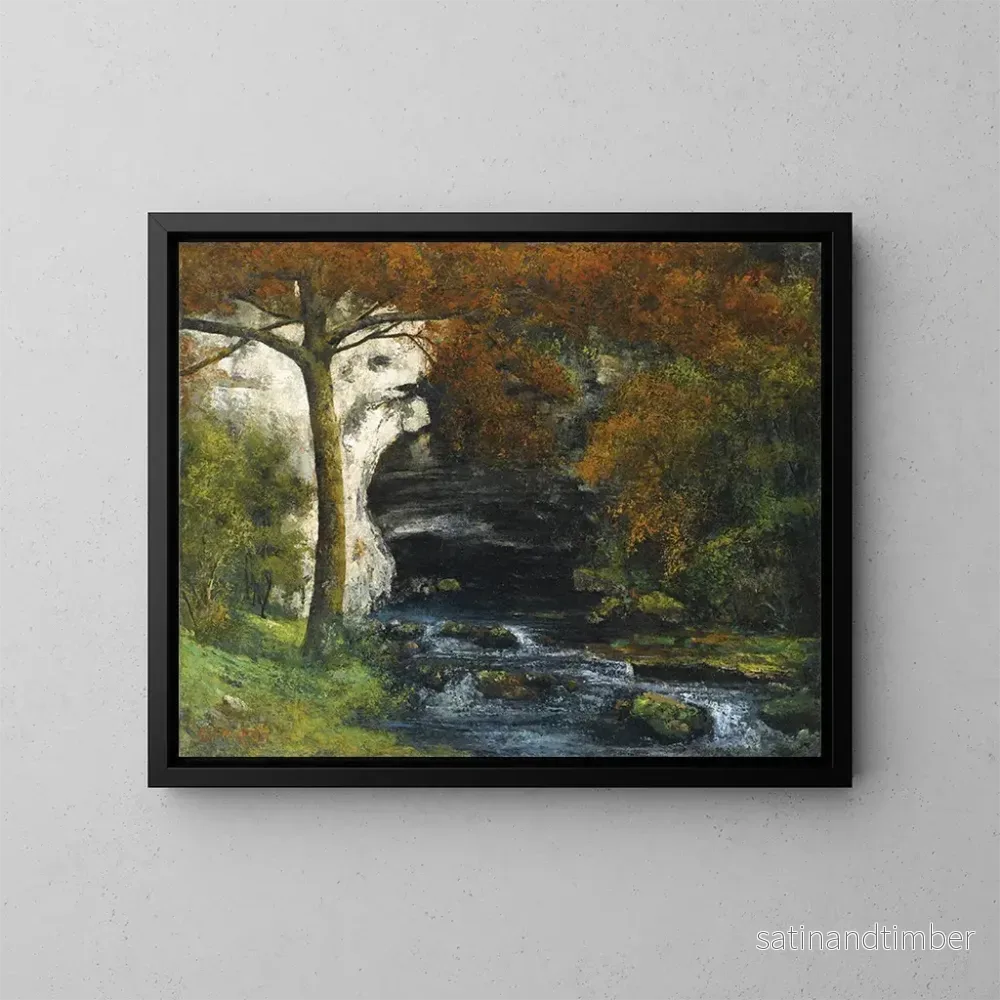 Reproduktion av målningen Source de Lison nära Nans - Gustave Courbet