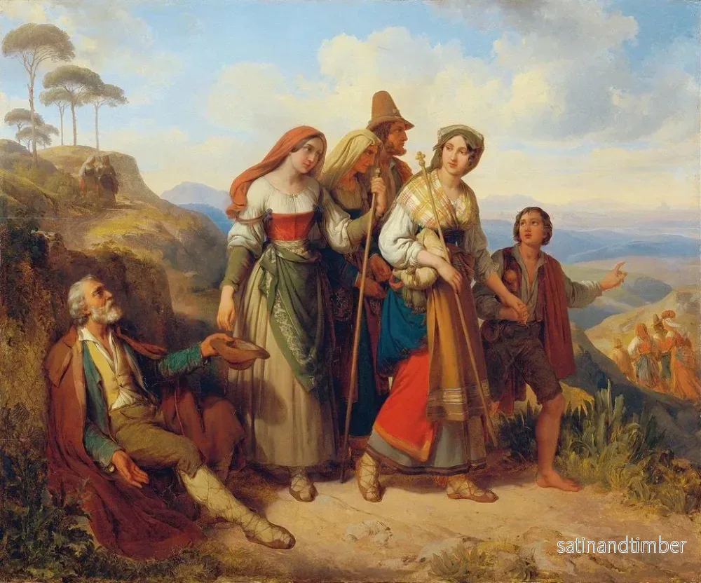 Reproduktion av målningen Pèlerins romains - Johann Nepomuk Ender - Bild 2