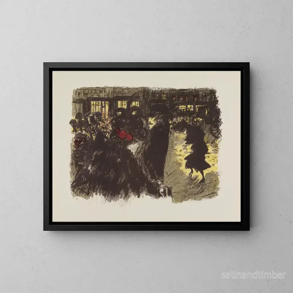 Reproduktion av målningen Place du Soir - Pierre Bonnard