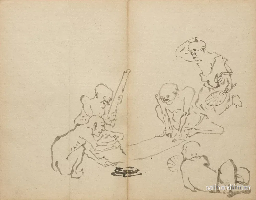 Reproduktion av målningen kalligrafi i värmen - Kawanabe Kyōsai - Bild 2
