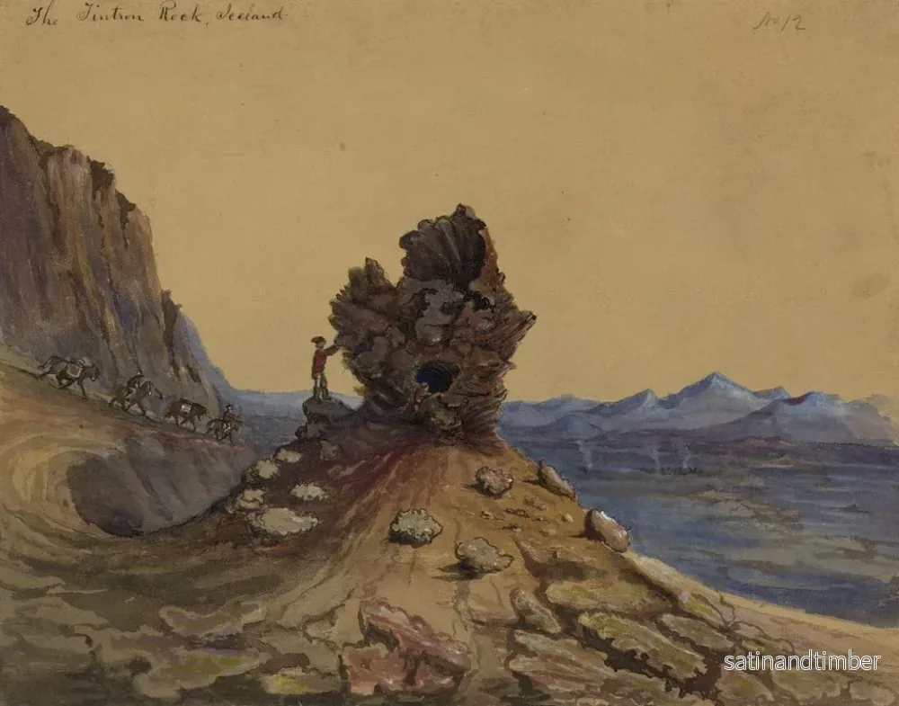 Reproduktion av målningen Le rocher de Tintron en Islande - Bayard Taylor - Bild 2