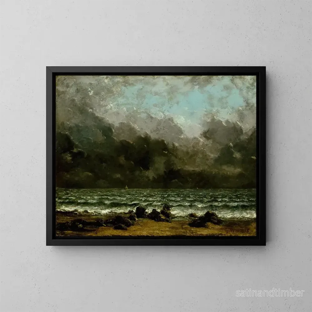 Reproduktion av målningen La Mer - Gustave Courbet