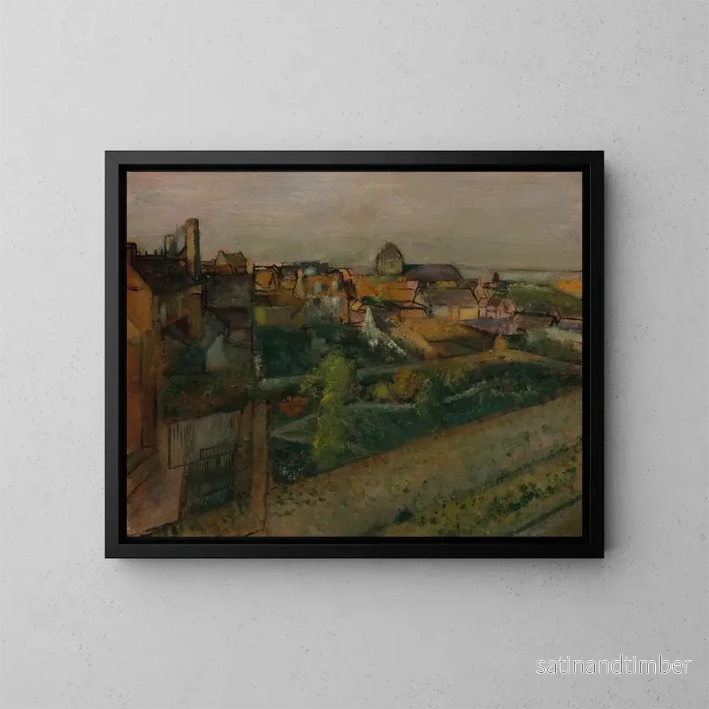 Reproduktion av målningen Vue de Saint-Valery-sur-Somme - Edgar Degas