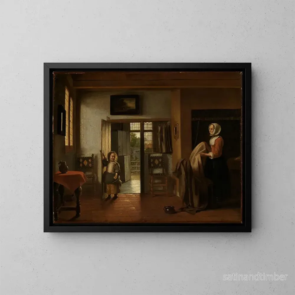 Reproduktion av målningen i sovrummet - Pieter de Hooch