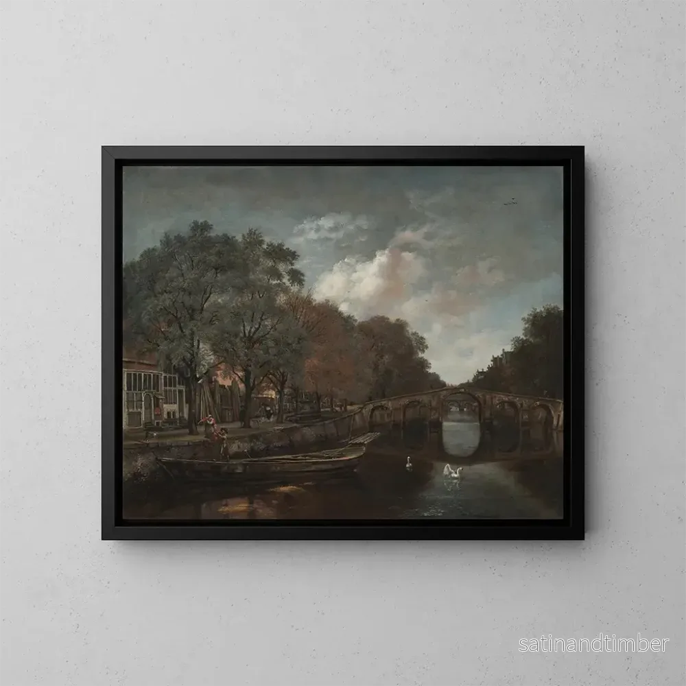 Reproduktion av målningen Herengracht i Amsterdam – Jan Wijnants Reproduktion av målningen Herengracht i Amsterdam – Jan Wijnants
