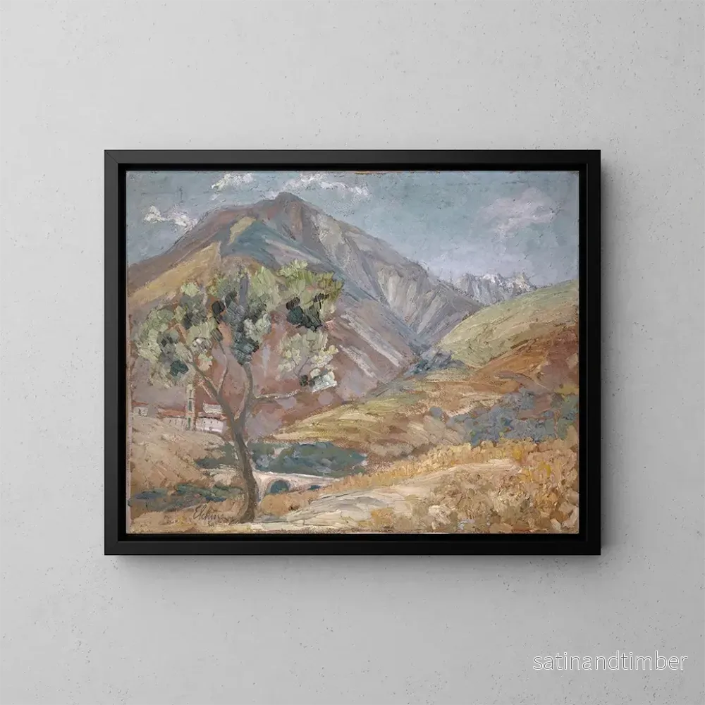 Reproduktion av målningen Olive dans les montagnes corses – Ernst Schiess