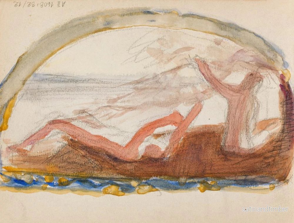 Reproduktion av målningen Skiss för verket Gyllene åldern - Magnus Enckell - Bild 2