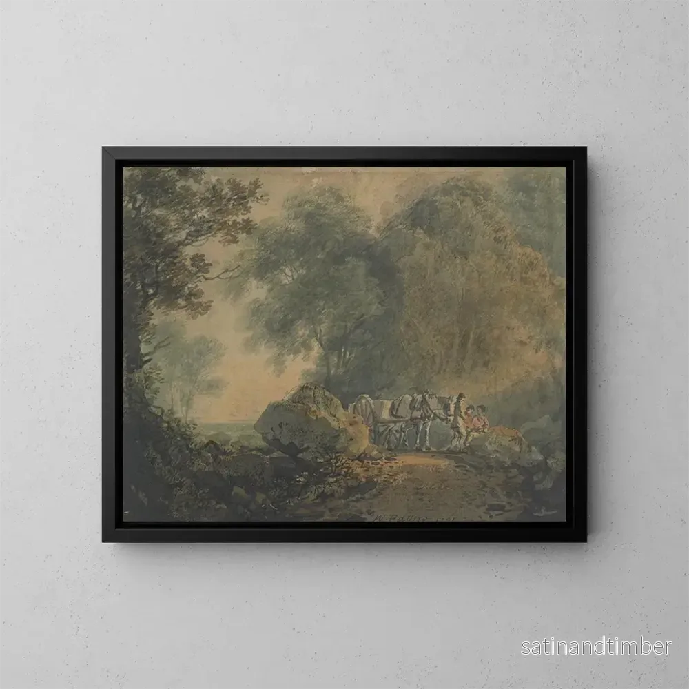 Reproduktion av målningen En karriär nära Plymouth - William Payne