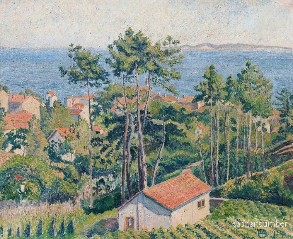 Reproduktion av målningen Vue du Lavandou avec mer bleue - Lucien Pissarro - Bild 2