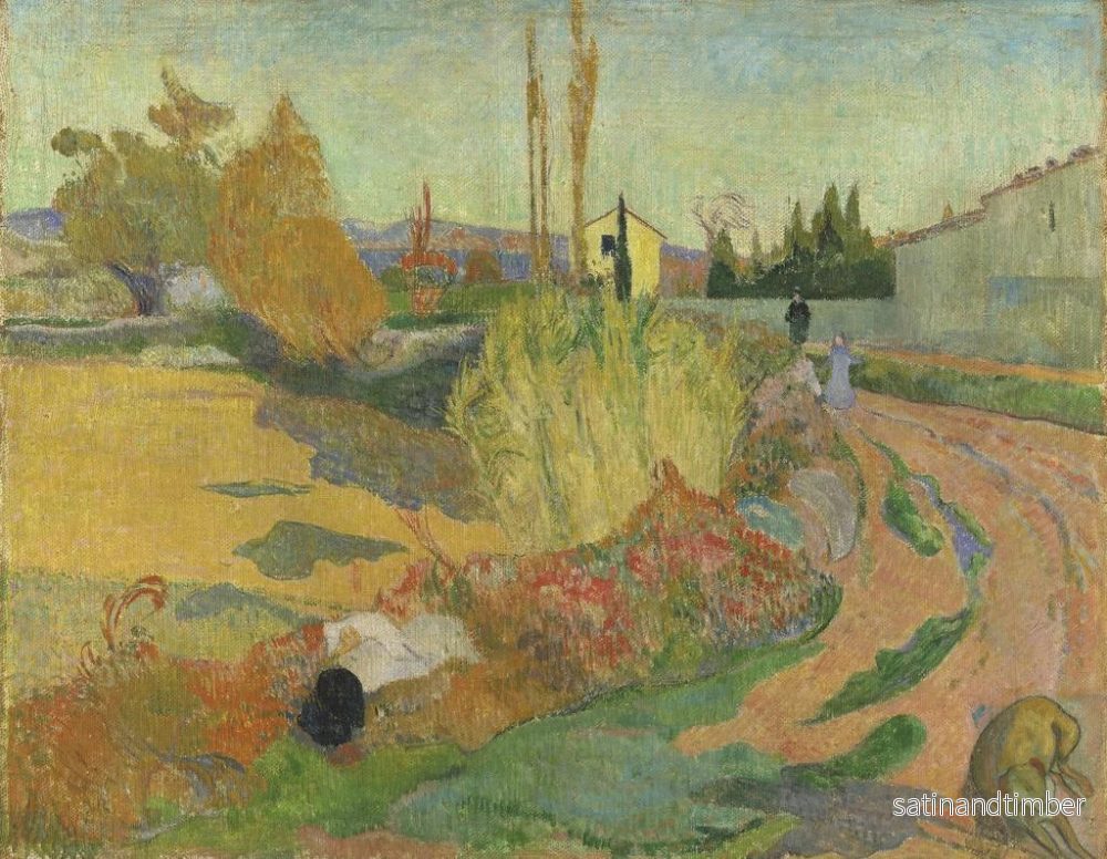 Reproduktion av målningen nära Arles eller Le Mas d'Arles - Paul Gauguin - Bild 2