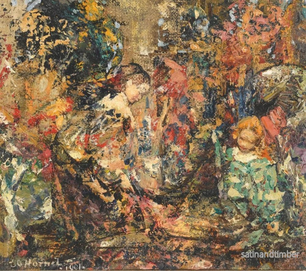 Reproduktion av målningen Flickor med blommor - Edward Atkinson Hornel - Bild 2