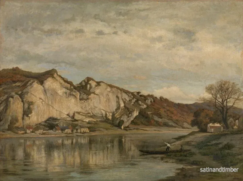 Reproduktion av målningen Rocher de Frêne nära Profondeville - Théodore Baron - Bild 2
